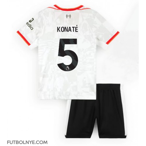 Camiseta Liverpool Ibrahima Konate #5 Tercera Equipación para niños 2024-25 manga corta (+ pantalones cortos)